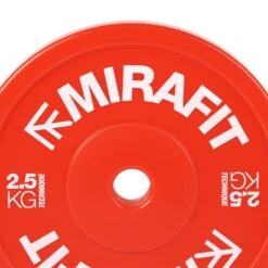 Mirafit Olympic Technique Bumper Plates -Fitness Promotion Store 2.5kg mirafit olympic technique bumper plate close up