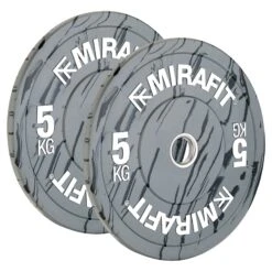 Mirafit Marbled Bumper Plates -Fitness Promotion Store 2x5kg Mirafit Marbled Bumper Plates
