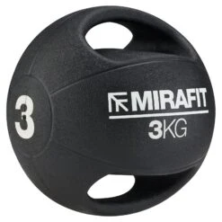 Mirafit Medicine Ball With Handles -Fitness Promotion Store 3kg Mirafit double handle medicine ball on a white background