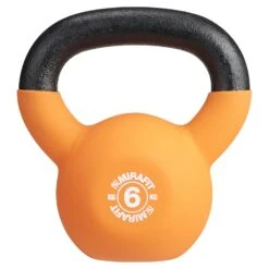 Mirafit Soft Touch Cast Iron Kettlebell Weight -Fitness Promotion Store 6kg Mirafit Soft Touch Cast Iron Kettlebell on White Background