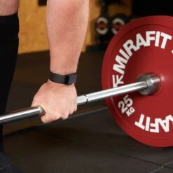 Mirafit Behemoth Deadlift Bar -Fitness Promotion Store Adam Bishop Gripping Mirafit Deadlift Barbell