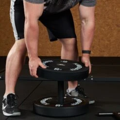 Mirafit Olympic Plate Loading Pin T Handle -Fitness Promotion Store Adam Bishop Loading Bumper Plates on Mirafit Loading Pin