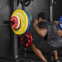 Mirafit Fractional Change Plates -Fitness Promotion Store Back Squat with Mirafit Olympic Change Plates for progressive overload