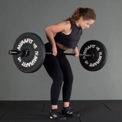 Mirafit M3 Women's 15kg Olympic Barbell - Black -Fitness Promotion Store Barbell Row with Black Mirafit 15kg M3 Barbell