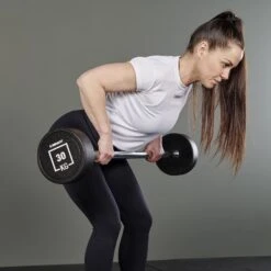 Mirafit Urethane Fixed Weight Barbells -Fitness Promotion Store Barbell Row with Mirafit 30kg Urethane Fixed Weight Barbell 1