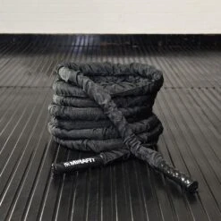 Mirafit Sleeve Battle Rope -Fitness Promotion Store Black 38mm Mirafit Sleeve Battle Rope on Gym Mats