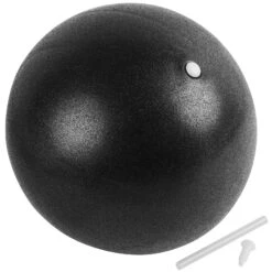 Mirafit Pilates Ball Multipack -Fitness Promotion Store Black Mirafit Pilates Ball with Inflation Tube on White Background 2