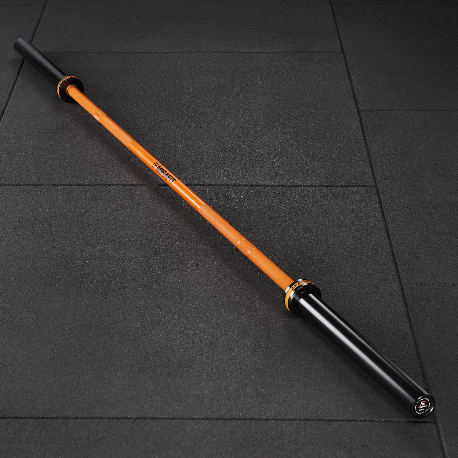 Mirafit M3 7ft 20kg Olympic Barbell - Orange & Black 7 Mirafit M3 7ft 20kg Olympic Barbell - Orange & Black - Image 7