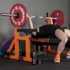 Mirafit Calibrated Cast Iron Weight Plates -Fitness Promotion Store Bobbie Butters Bench Press with Mirafit Calibrated Weight Plates