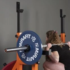 Mirafit Power Bar -Fitness Promotion Store Bobbie Butters Squat using Chrome Mirafit Power Bar 1