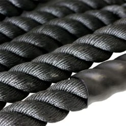 Mirafit 9m Battle Rope & Anchor Set -Fitness Promotion Store Close Up Mirafit 9m Black Battle Rope