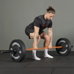 Mirafit M3 7ft 20kg Olympic Barbell - Orange & Black 12 Mirafit M3 7ft 20kg Olympic Barbell - Orange & Black -Fitness Promotion Store Deadlift with Black and Orange Mirafit M3 20kg Olympic Barbell