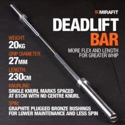 Mirafit Behemoth Deadlift Bar -Fitness Promotion Store Deadlift Bar