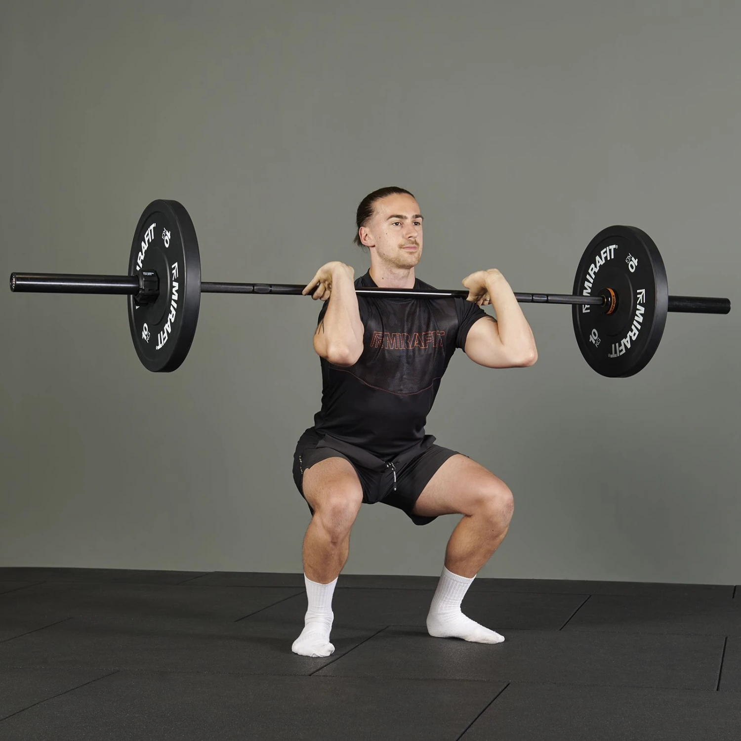 Mirafit M3 7ft 20kg Olympic Barbell - Black 5 Mirafit M3 7ft 20kg Olympic Barbell - Black - Image 5