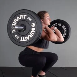 Mirafit M3 Women's 15kg Olympic Barbell -Fitness Promotion Store Front Squat with Mirafit 15kg M3 Barbell