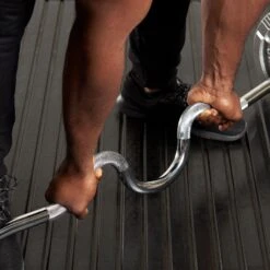 Mirafit Olympic Super EZ Curl Bar -Fitness Promotion Store Gripping a Mirafit Olympic Super EZ Curl Bar