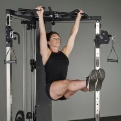 Mirafit Functional Trainer -Fitness Promotion Store Hanging leg raise with Mirafit Plate Loaded Functional Trainer