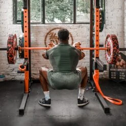 Mirafit M3 7ft 20kg Olympic Barbell - Orange & Black 13 Mirafit M3 7ft 20kg Olympic Barbell - Orange & Black -Fitness Promotion Store Harry Aikines Aryeetey squat Mirafit M3 7 ft Olympic Barbell