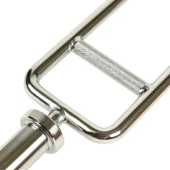 Mirafit 2" Olympic Tricep Bar & Spring Collars -Fitness Promotion Store Knurled Grip Close Up on Mirafit 2 inch Olympic Tricep Bar on White Background