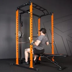 Mirafit M100 Power Rack Cable Pulley System -Fitness Promotion Store M100 Orange Lat Pull Down 2