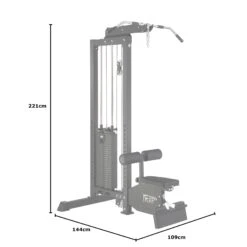Mirafit M4 Lat Pulldown & Seated Row Machine With Weight Stack -Fitness Promotion Store M4 Lat Pulldown Seated Row Machine with 135kg weight stack measurements