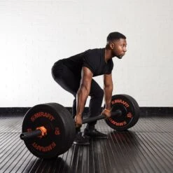 Mirafit Classic 7ft Strongman Axle Bar 14 Mirafit Classic 7ft Strongman Axle Bar -Fitness Promotion Store Man Deadlifting with a Mirafit 7ft Axle Bar in Black