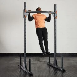 Mirafit M3 Strongman Yoke -Fitness Promotion Store Man Performing Thick Grip Pull Ups with Mirafit M3 Strongman Yoke
