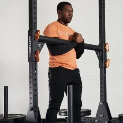 Mirafit M3 Strongman Yoke -Fitness Promotion Store Man Performing Zercher Carry with Mirafit M3 Strongman Yoke