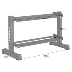Mirafit 2 Tier Dumbbell Rack -Fitness Promotion Store Mirafit 2 Tier 250kg Dumbbell Rack Measurements 1