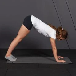 Mirafit Set Of 12 TPE Non Slip Exercise Mats And Wall Hanger -Fitness Promotion Store Mirafit 2 Tone TPE Exercise Mat with Eyelets Downward Dog 2