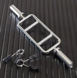 Mirafit 2" Olympic Tricep Bar & Spring Collars -Fitness Promotion Store Mirafit 2 inch Olympic Tricep Bar and Spring Collars Sat on Gym Mats