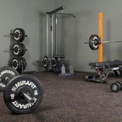 Mirafit Premium 20mm Rubber Gym Floor Mats -Fitness Promotion Store Mirafit 20mm Rubber Flooring Orange in home gym