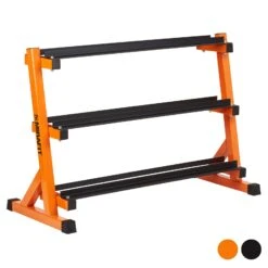 Mirafit 3 Tier 400kg Dumbbell Rack -Fitness Promotion Store Mirafit 3 Tier 400kg Dumbbell Rack in Orange 1