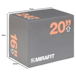 Mirafit 3 In 1 Soft Plyo Jump Box - 24" X 20" X 16" -Fitness Promotion Store Mirafit 3 in 1 Soft Plyo Jump Box 24x20x16 Measurements