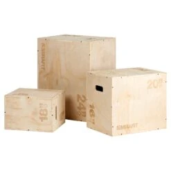 Mirafit 3in1 Wooden Plyo Jump Boxes - Set Of 3