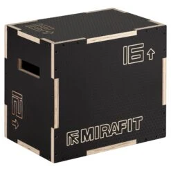 Mirafit 3in1 Anti-Slip Wood Plyo Box - 18" X 16" X 12"