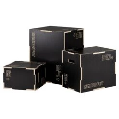 Mirafit 3in1 Anti-Slip Wood Plyo Boxes - Set Of 3