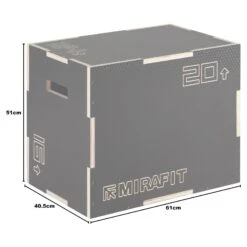 Mirafit 3in1 Anti-Slip Wood Plyo Box - 24" X 20" X 16" -Fitness Promotion Store Mirafit 3in1 Anti Slip Wood Plyo Box 24x20x16 Measurements