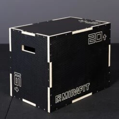 Mirafit 3in1 Anti-Slip Wood Plyo Box - 24" X 20" X 16" -Fitness Promotion Store Mirafit 3in1 Anti Slip Wood Plyo Box 24x20x16 in Gym