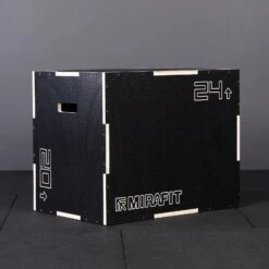 Mirafit 3in1 Anti-Slip Wood Plyo Box - 30" X 24" X 20" -Fitness Promotion Store Mirafit 3in1 Anti Slip Wood Plyo Box 30x24x20 in Gym