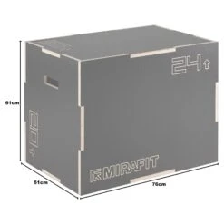 Mirafit 3in1 Anti-Slip Wood Plyo Box - 30" X 24" X 20" -Fitness Promotion Store Mirafit 3in1 Anti Slip Wood Plyo Box 30x24x20 measurements