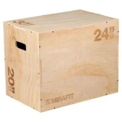 Mirafit 3in1 Wooden Plyo Jump Box - 30" X 24" X 20"