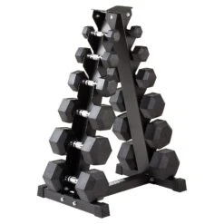 Mirafit 6 Pair Hex Dumbbells + Storage Tree Kit -Fitness Promotion Store Mirafit 6 Pair Hex Dumbbells and Black Storage Tree
