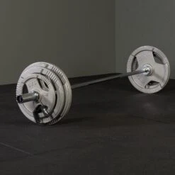 Mirafit Olympic Bar & Cast Iron Weight Plates Set -Fitness Promotion Store Mirafit 6ft International Bar 60kg Plate Kit