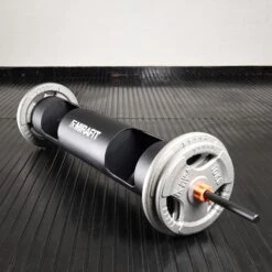 Mirafit 8.7" Strongman Log With Standard Sleeves -Fitness Promotion Store Mirafit 8 7 inch Strongman Log with 1 inch Sleeves Sat on Gym Mats Loaded