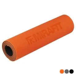 Mirafit 2 Tone TPE Non Slip Exercise Mat - 183cm -Fitness Promotion Store Mirafit 8mm TPE Exercise Mat Orange