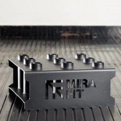 Mirafit 9 Olympic Bar Floor Stand -Fitness Promotion Store Mirafit 9 Olympic Bar Floor Stand on Mat