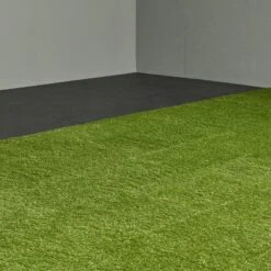 Mirafit Rubber Backed Artificial Grass Tiles -Fitness Promotion Store Mirafit Artificial Grass Flooring In Room next to Rubber gym mats