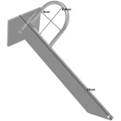 Mirafit Battle Rope Outdoor Stake/Spike Ground Anchor -Fitness Promotion Store Mirafit Battle Rope Outdoor Stake Ground Anchor with Measurements