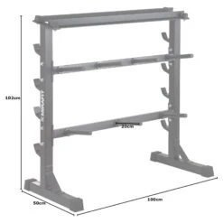 Mirafit 300kg Weight Plate & Bar Rack -Fitness Promotion Store Mirafit Black 300kg Weight Plate and Bar Rack Measurements